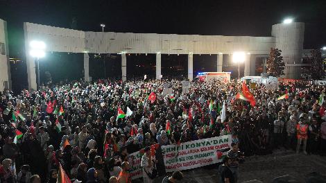 BAŞKAN KILCA ULUSLARARASI FİLİSTİN KONVOYU MİTİNGİ’NE KATILDI